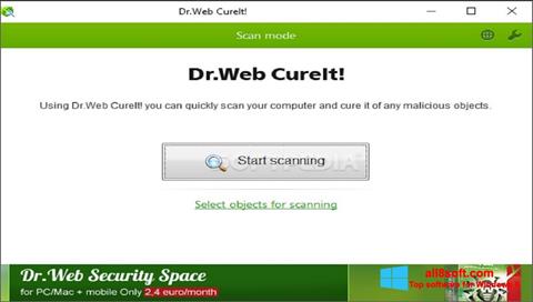 Screenshot Dr.Web CureIt para Windows 8