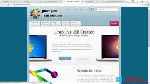 Screenshot LinuxLive USB Creator para Windows 8
