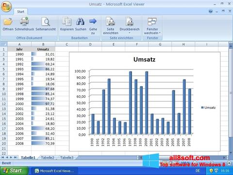 Screenshot Excel Viewer para Windows 8