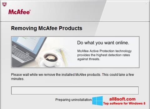 Screenshot McAfee Consumer Product Removal Tool para Windows 8