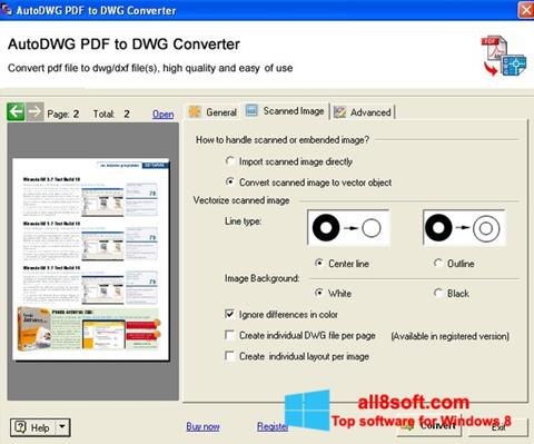 Screenshot PDF to DWG Converter para Windows 8