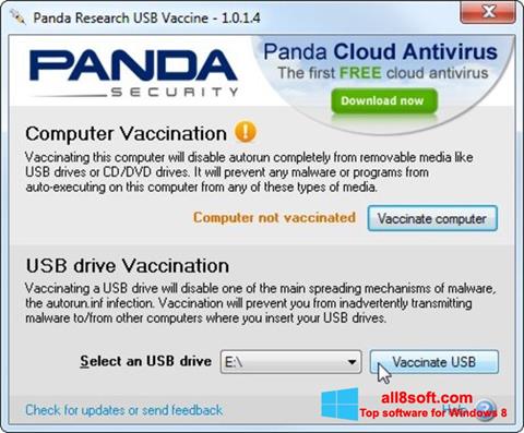 Screenshot Panda USB Vaccine para Windows 8