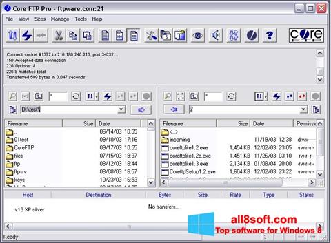 Screenshot Core FTP para Windows 8