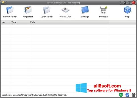 Screenshot Folder Guard para Windows 8