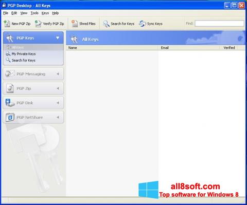 Screenshot PGP Desktop para Windows 8