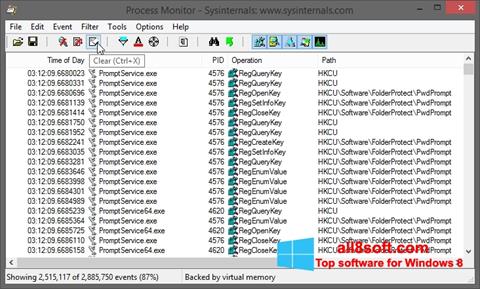 Screenshot Process Monitor para Windows 8