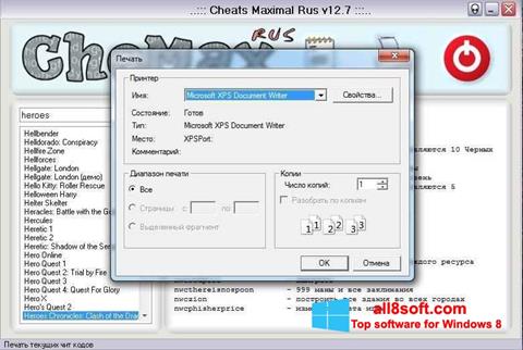 Screenshot CheMax para Windows 8