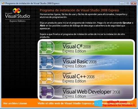 Screenshot Microsoft Visual Studio Express para Windows 8