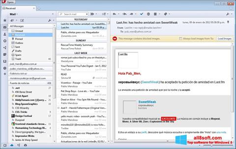 Screenshot Opera Mail para Windows 8