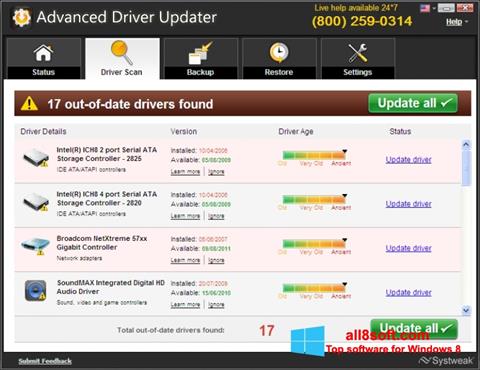 Screenshot Advanced Driver Updater para Windows 8