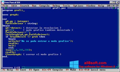 Screenshot Free Pascal para Windows 8