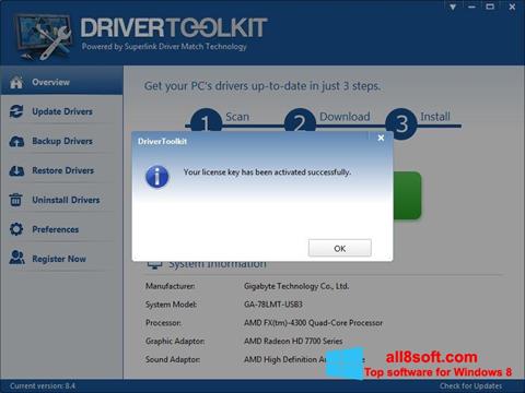 Screenshot Driver Toolkit para Windows 8