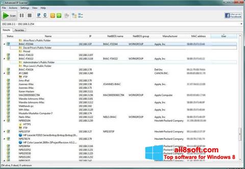 Screenshot Advanced IP Scanner para Windows 8