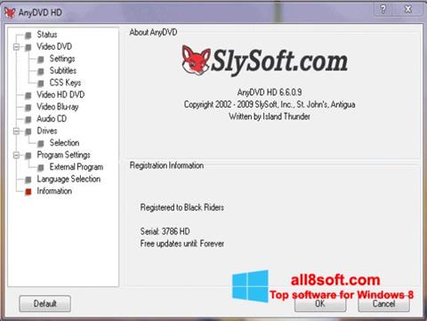 Screenshot AnyDVD para Windows 8