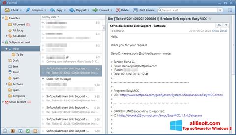 Screenshot FoxMail para Windows 8