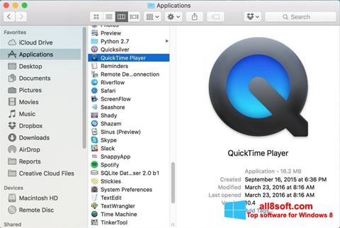 Screenshot QuickTime Pro para Windows 8
