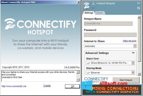 Screenshot Connectify Hotspot PRO para Windows 8