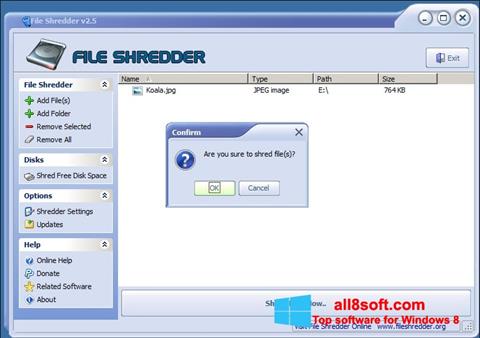 Screenshot File Shredder para Windows 8