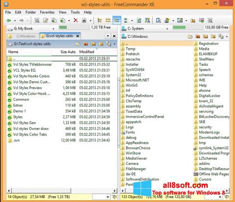 Screenshot FreeCommander para Windows 8