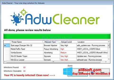 Screenshot AdwCleaner para Windows 8