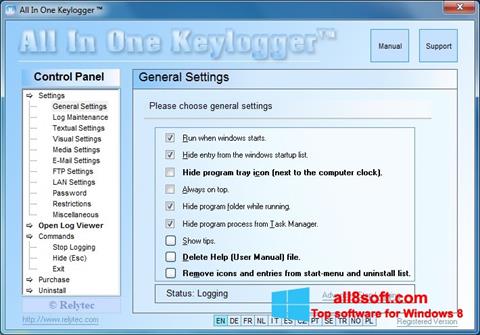 Screenshot Keylogger para Windows 8