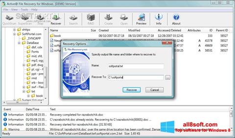 Screenshot Active File Recovery para Windows 8