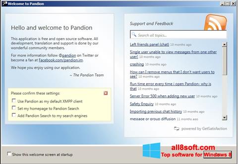 Screenshot Pandion para Windows 8