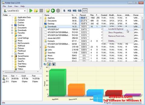Screenshot Folder Size para Windows 8