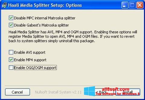 Screenshot Haali Media Splitter para Windows 8