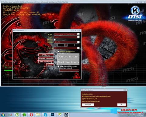 Screenshot MSI Kombustor para Windows 8