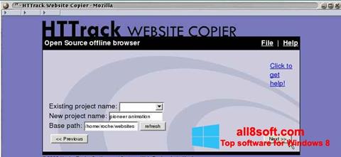 Screenshot HTTrack Website Copier para Windows 8