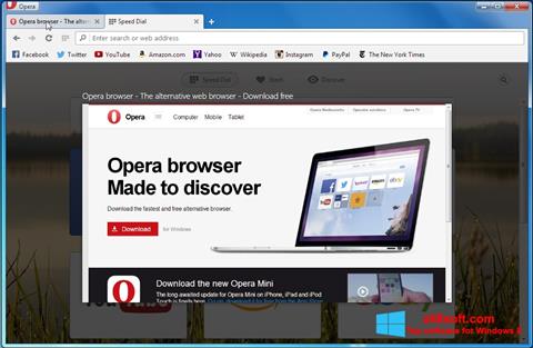 Screenshot Opera Developer para Windows 8