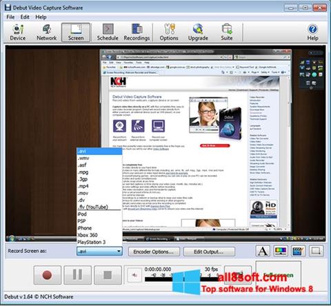 Screenshot Debut Video Capture para Windows 8