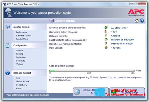 Screenshot PowerChute Personal Edition para Windows 8