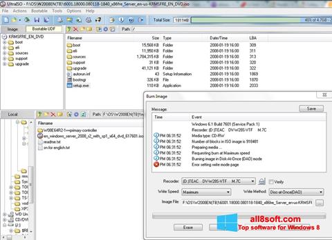Screenshot UltraISO para Windows 8