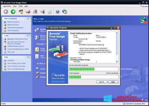 Screenshot Acronis True Image para Windows 8