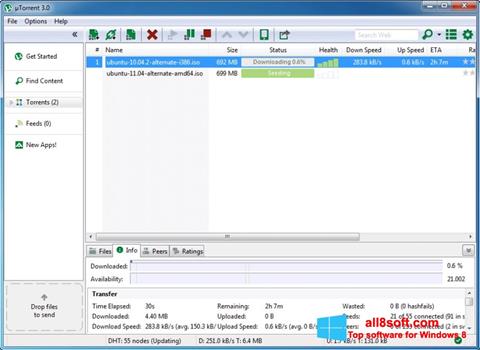 Screenshot BitTorrent para Windows 8
