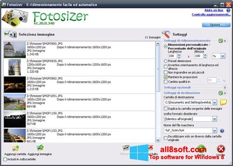 Screenshot Fotosizer para Windows 8