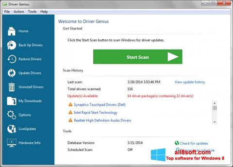Screenshot Driver Genius Professional para Windows 8