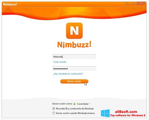 Screenshot Nimbuzz para Windows 8