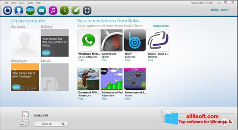Screenshot Nokia PC Suite para Windows 8