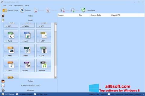 Screenshot Format Factory para Windows 8