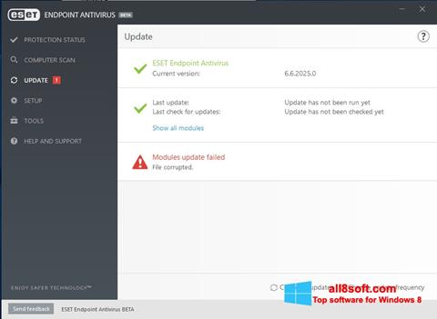 Screenshot ESET Endpoint Antivirus para Windows 8