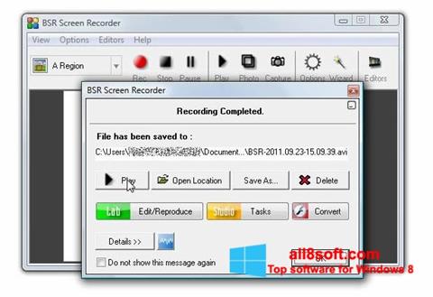 Screenshot BSR Screen Recorder para Windows 8