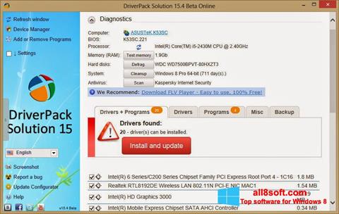 Screenshot DriverPack Solution Online para Windows 8