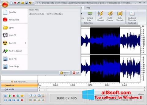 Screenshot Free Audio Editor para Windows 8