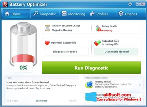 Screenshot Battery Optimizer para Windows 8
