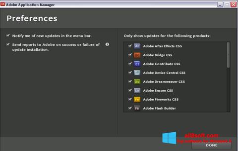 Screenshot Adobe Application Manager para Windows 8