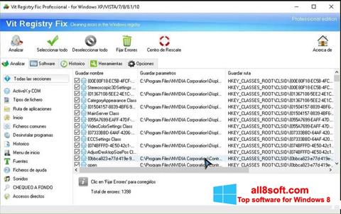 Screenshot Vit Registry Fix para Windows 8