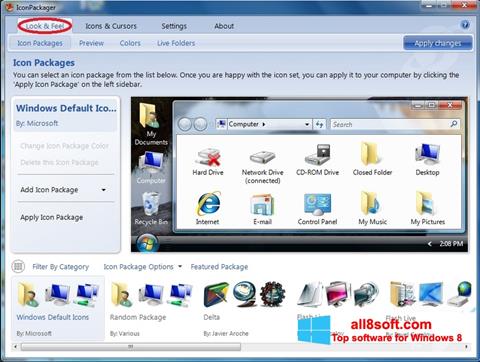 Screenshot IconPackager para Windows 8